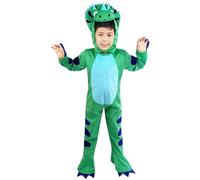Generisch Dinosaur Court Style Costume for Kids, Medieval Cosplay Outfit with Cape and (Green, 12-14 Years)