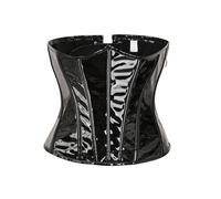 Generisch Dirndl Blouse Women's Cosplay Costumes for Beer Festival Halloween. Stylish Short Corset PU for Women with Lace-up. Versatile Yard Fashion for All Seasons. (Black, L)