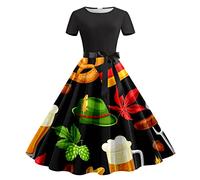 Generisch Dirndl for Women - Midi Dirndl Set Women's Complete Dirndl Dresses with Blouse and Costume Skirt Oktoberfest Outfit Lace Costume Dress Elegant Costume Fashion Dresses Festive Dirndl Dress