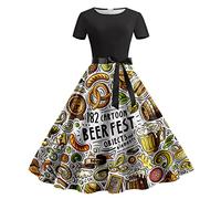 Generisch Dirndl Women's Costume Dress Dirndl Dress Costume Fashion Costume Bodice Costume Skirt for Oktoberfest Special Occasions Dirndl Blouse Dirndl Apron Lace Apron Festive Dresses, White, M