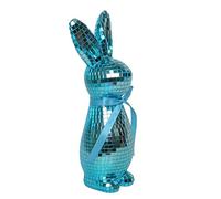 Generisch Disco Rabbit Decor - Reflective Easter Bunny Figurine, Mirror Mosaic Sculpture with Shiny Tiles, Sparkling Coat Ornament with Modern Finish, Spring Home Accent for Party Living Room