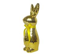 Generisch Disco Rabbit Decor - Reflective Easter Bunny Figurine, Mirror Mosaic Sculpture with Shiny Tiles, Sparkling Coat Ornament with Modern Finish, Spring Home Accent for Party Living Room