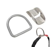 Generisch Diver D Ring - Stainless Steel Base, Weight Belt Holder, Positioning Buckle Base with Retaining for Water Sports, Diving Bottle, Snorkelling, Underwater Research