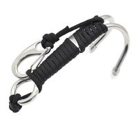 Generisch Diving Plate - Stainless Steel Safety Hook, Reliable Diving Equipment | Underwater Double Reef Holder with Nylon Rope for Photographers, Mounting System for Divers and Snorkellers Safe