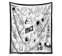 Generisch DIY Colouring Blanket, 59 x 50 Inch Washable Soft Comfortable Home Decor Drawing Craft Arts for Valentines Day Family Activity Holidays Bedroom Birthday