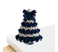 Generisch DIY Crochet Christmas Tree Set - Handmade Crochet Christmas Trees | DIY Crochet Tree Bows Bead Decoration Party Decoration Set