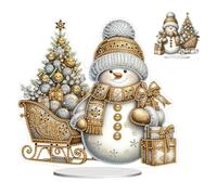 Generisch DIY Diamond Painting Christmas Table Decoration Diamond Painting Christmas Ornaments Diamond Painting Winter Standing Art Set Christmas Decoration Gift House Gift (Snowman 3)
