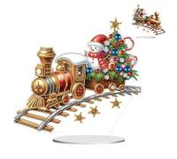 Generisch DIY Diamond Painting Christmas Table Decoration Diamond Painting Christmas Ornaments Diamond Painting Winter Standing Art Set Christmas Decoration Gift House Gift (Christmas Train)