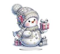 Generisch DIY Diamond Painting - Christmas Table Decoration Set - Snowman Ornaments - Standing Art - Gift House Gift