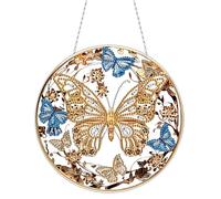 Generisch DIY Diamond Painting Pendant, Golden Butterfly, Acrylic, Hanging Ornaments, Special Occasions