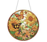 Generisch DIY Pendant, DIY Jewelry Kit - Butterflies and Sunflowers, Nature-inspired, Unisex, Adult, Winter/All Seasons, 19 cm x 2.5 cm, Acrylic, Not Foldable