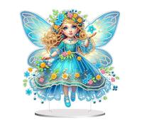 Generisch DIY Table Decoration, Flower Fairy Diamond Painting Kit, Adult, Unisex, Mittel, Canvas & Acrylic, Ornate, All Seasons, Winter, Not Foldable