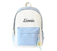 Generisch DIY Toddler Backpack with Name, Personalised Kids Backpack for Boys and Girls, Custom Cute Small Bag, Kids Bookbag for School and Travel, Preschool, Nursery, lightblue, Einheitsgröße