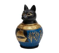 Generisch Dog Ashes Urn Egyptian Resin Spiritual Jar | Memorial Box for Remembering Pets for Reminder Loss Home Mourning Desk Honor Treasure Precious