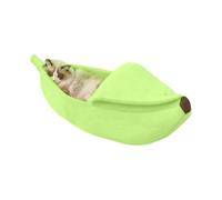 Generisch Dog Banana Bed, Warm - Pet Bed Banana Shape for Winter, Yellow Sleeping Nest with Semi-Open Lid Ferret Chinchillas Multipurpose Outdoor Indoor Utility