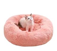 Generisch Dog Bed Fluffy Cat Bed Doughnut Cushion Washable Long Plush Dog Couch with High Edge for Small, Medium and Large Cats, Dogs and Others
