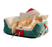Generisch Dog Beds, Winter Sleeping Nest with Christmas Design, Soothing Dog Bed, for Indoor, Home, Apartment, Living Room, Bedroom, Balcony, Student Dorm