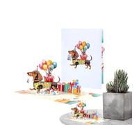 Generisch Dog Card - Paper Birthday Cards | 3D Creative Postcard for Women Men Children Adults Girls Mothers