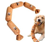 Generisch Dog Chew Toy, Sausage Squeaky Pet Toy, Bite Resistant Interactive Training Ţoy, for Dogs Cats Play Boredom Relief Home Travel Car Outdoor Use