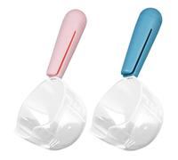 Generisch Dog Food Scoop - Cat Food Scooper, 2 x Transparent Dog Shepherd with Scale, Pet Feeding Supplies, Kitchen Appliances, Cat Treatment Spoon for Small Animals, Pets