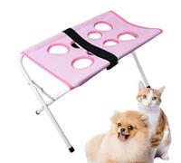 Generisch Dog Grooming Hammock - Polyester Net 66 x 33 x 40 cm | Scratch-Resistant 8-Hole Trimming Aid | Animal Fixing Holder for Claw Cutting Bathing Haircut Zorg Small Medium Puppies Home Use