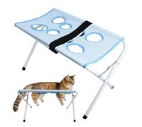 Generisch Dog Grooming Hammock - Polyester Net 66 x 33 x 40 cm | Scratch-Resistant 8-Hole Trimming Aid | Animal Fixing Holder for Claw Cutting Bathing Haircut Zorg Small Medium Puppies Home Use