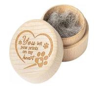 Generisch Dog Hair Keepsake Box, Pet Hair Keepsake - Elegant Container for Ashes from Dog and Cat Hair - Keepsake Memorial Box for Pet Hair, Engraved Dog Tooth Box, Pet Ande