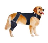 Generisch Dog Hip Bandage Adjustable Knee Cuff with 4 Metal Stabilizers for Supporting the Hind Legs for Hiking Training Activities Outdoor Park Travel at Home