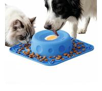 Generisch Dog Lick Bowl - 2-in-1 Slow Feeder & Rolling Ball Mat | Silicone Interactive Feeding Plate for Dogs & Cats, Spill-Proof Puzzle Toy for Yogurt, Broth, Treats - 28 x 28 x 7.5 cm