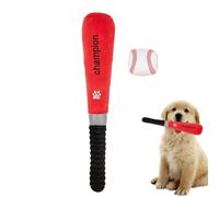 Generisch Dog Plush Toy, Dog Squeaky Toy, Baseball Bat, Puppy Accessories, Integrated Squeaky Treat Toy, Dog Training, Interactive Plush Toy for Teething Dogs