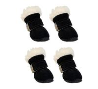 Generisch Dog Shoes Winter Pack of 4 Snow Boots Non-Slip Warm Washable for Small Medium Dogs Outdoor Activities in the Snow 4 Pieces (Black, S)