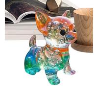 Generisch Dog Statue, Modern Art Gradient Resin Ornament, Cute Miniature Dog Figures - For Outdoor Table, Indoor, Garden, Bedroom, Office, Lawn, Christmas, Birthday, Easter, Holiday
