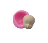 Generisch Doll Face Mold | 3D Doll Head Face Silicone Cake Molds - Small Sugar Craft Mould Clay Soap Resin Chocolate Mould for DIY