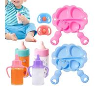 Generisch Doll Feeding Play Set - Disappearing Bottle Package, Interactive Role Play Accessories, Creative Learning Toy for School, Camping, Development, Social Skills, Toddlers' Preschool