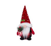 Generisch Dollhouse Christmas Gnome Handmade Soft Christmas Gnome Christmas Decoration Party Supplies Dollhouse Lighting (Red, 27X15X9CM)