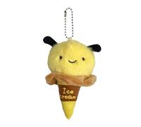 Generisch Dollhouse Wooden Pendant Cute Bag Accessories Animal Doll Keyring Doll Exquisite and Cute Design Dollhouse Wood (Yellow, 11 cm)