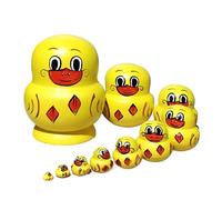 Generisch Dolls, 10-Piece Animal Design, Hand-Painted, Handmade Russian Doll, for Fireplace, Display, Bedroom, Children's Room and as Table Decoration on Holidays