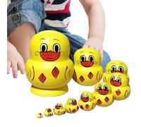 Generisch Dolls for Adults - 10 Pieces Animal Design Hand-Painted - Handmade Wooden Figures Russia - For Decoration for Bedroom Children's Room and Holidays Table Decoration