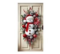 Generisch Door Banner - Polyester Decoration | 70.8 Inch Red Glitter Hanging Ornament with Large Festive Design | Perfect for the Christmas Front Door and Holiday Decoration