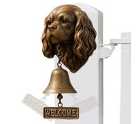 Generisch Doorbells with Dog Motif - Rustic Vintage Decorative Wall Mounted Bell - Wall Decoration with Dog Head Bell - For Gate, Garden, Yard, Home as well as for the Security Room
