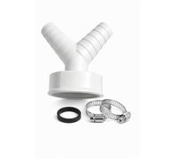 Generisch Double Connection for Washing Machine, Dishwasher 1 1/2 Inch Drain Adapter for Dishwasher and Washing Machine Y-Adapter for Hose with Inlet Connector of 19-24 mm and Outlet DN 40