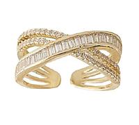 Generisch Double Rings Necklace Open Ring for Women Wedding Ring Engagement Rings Heidelberger The Rings (Gold, One Size)