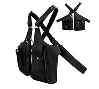 Generisch Double Shoulder Armpit Bag, Fashionable Adjustable Shoulder Bag, Double Carry Bag, for Travel, Work, Passport, School, Money, Jogging, Hiking, Motorcycle, Smartphone