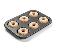 Generisch Doughnut Baking Mould, 6 Carbon Steel, Non-Stick Coating, Reusable, Bagel Shape, Donut Tray, Baking Mould, for Home, Camping, Party, Housewarming