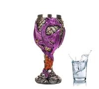 Generisch Dragon Goblet - Stainless Steel Resin 3.54 x 3.66 x 7.28 Inches | Wine goblet drinking cup creative medieval goblet cup as a party gift for the home bar