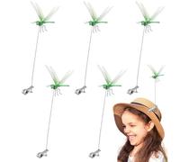 Generisch Dragonfly Hat Clip - Multi-Piece Plug Jewellery for Garden, Waterproof Fly 3D Hair Clip for Garden Party, Plants Decoration Accessory, Cosplay