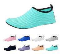 Generisch Drainage Holes, Quick-Drying, Non-Slip Bathing Shoes for Men: Women's Water Shoes, Women's Men's Swimming Shoes, Beach Shoes, Aqua Shoes, Comfortable, Fit, Non-Slip Bathing Shoes, Green, 6