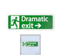 Generisch Dramatic Acrylic Exit Sign - Colourful Funny Door Sign for Drama Lovers | Wall Art and Decoration for Garage, Bar, Restaurant & Home Parties and Theatre Fans
