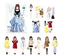 Generisch Dress Up Doll - Magnetic Dress Up Doll | Princess Dress Up Sticker Book | Magnetic Princess Dress Up Paper Doll Book, Princess Magnetic Dress Up Doll Figure for Kids - Kids Dress Up Set