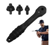 Generisch Drill Press Chuck Key, Ratcheting Double Head Chuck, 0.59 x 1.91 x 5.91 Inch Keyless Design, Rust Resistant Metal Build, Drilling Power Tool for Nut Replacement, Home, Garage, Business